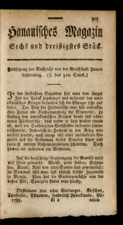 Sechs und dreißigstes Stück
