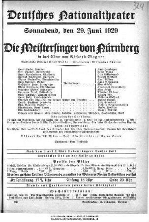 Die Meistersinger von Nürnberg