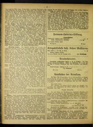 Briefkasten der Redaktion