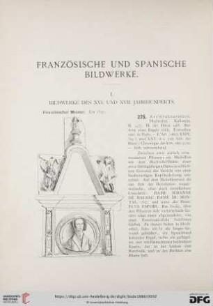 Französische und spanische Bildwerke (Nr. 275 - 284)