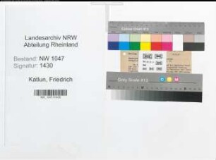 Entnazifizierung Friedrich Katlun , geb. 23.02.1894 (Kriminalbeamter)