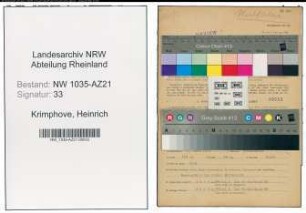Entnazifizierung Heinrich Krimphove , geb. 17.03.1901 (Hauer)