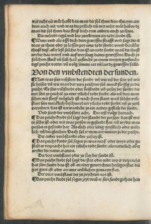 Von den umbstendten der sunden.
