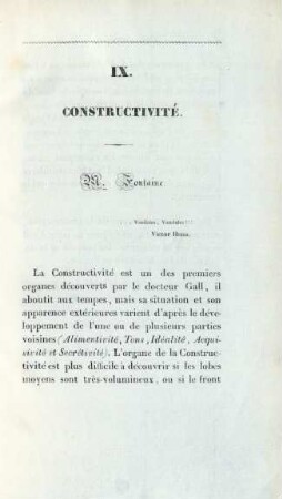 IX. Constructivité. M. Fontaine