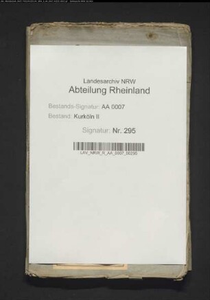 Protokolle der Liquidation der rückständigen Schuldforderungen an den Nachlass des Erzbischofs Clemens August