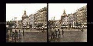 Alcala Straße mit Blick zur Kirche, Iglesia de las Calatravas, Madrid
