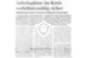 Arbeitsplätze im Kreis verhältnismäßig sicher