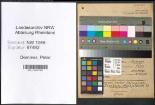 Entnazifizierung Peter Demmer , geb. 02.01.1913 (Wachmann)