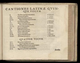 Cantiones latinae