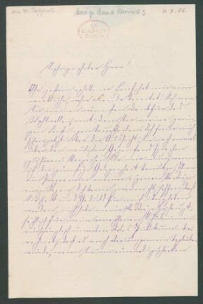 Brief an Wilhelm Tappert : 04.03.1888