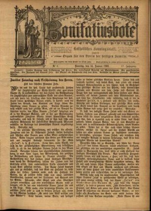 Ausgabe vom Sonntag, den 14. Januar 1900.