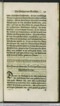 Der General-Anwald (Sollicitor General) Wedderburne