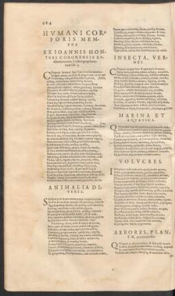 Humani Corporis Membra Ex Ioannis Honteri Coronensis ...