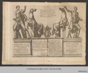 Dioskuren vom Monte Cavallo mit den Inschriften der Sockel