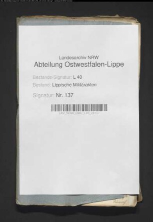 Kostenrechnung für das lipp. Kreiskontingent für Feb. 1795