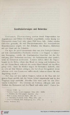 Gemütsäußerungen und Geberden
