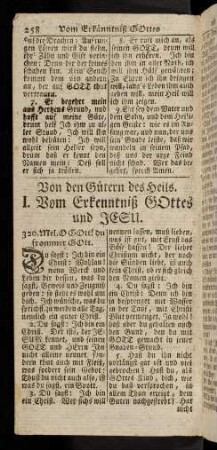 258-265, Vom Erkaenntniß Gottes und Jesu