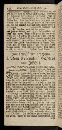258-265, Vom Erkaenntniß Gottes und Jesu