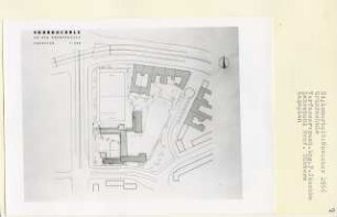 Grundschule an der Bundesallee, Berlin-Wilmersdorf (Diplomarbeit bei Kurt Dübbers): Lageplan 1:500