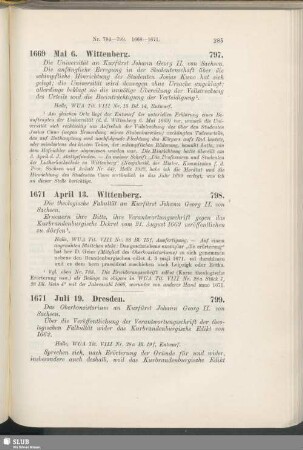 798. 1671, April 13. Wittenberg