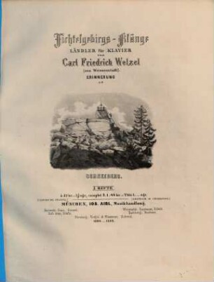 Fichtelgebirgsklänge : Erinnerungen an ... : Ländler für Clavier, 5. Der Schneeberg
