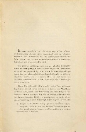 Ein Beitrag zur pathologischen Anatomie des Auges bei Nierenleiden