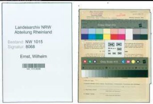 Entnazifizierung Wilhelm Ernst , geb. 12.03.1910 (Buchhalter)