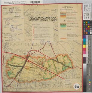 Heelden (Isselburg) Flächennutzungsplan, 2. Ausf. 1961/62 1 : 10 000 58,5 x 57 Einzeichnung in Pause Regierungen Düsseldorf und Münster