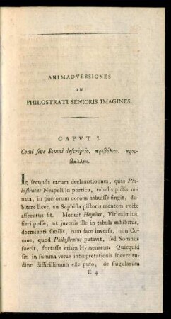 Caput I. Comi sive Somni descriptio, [...].