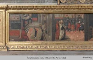 Kreuzigung Christi : Predella mit Szenen aus dem Leben des heiligen Andrea Corsini