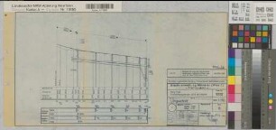 Münster (Münster) Berg Fidel Straßenbau Längsschnitt Blatt 1 Erschließungsstraße Alte Reitbahn 1968 1 : 100/1000 29 x 53 Pause Tiefbauamt Stadt Münster Regierung Münster Nr. 34021
