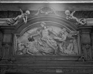Christus streut den Seelen im Fegefeuer Rosen