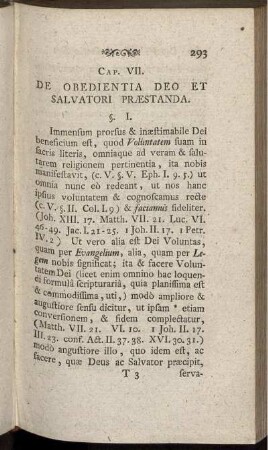 Cap. VII. De Obedientia Deo Et Salvatori Præstanda.