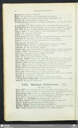 XXIX. Thüringer Bezirksverein.