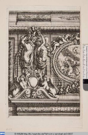 Wanddekoration mit klassischen Figuren