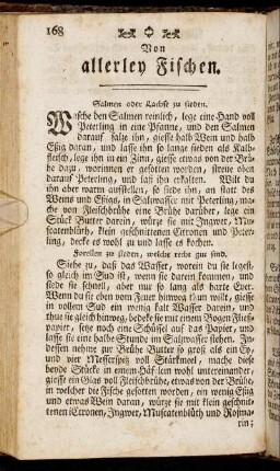 Von allerley Fischen. -