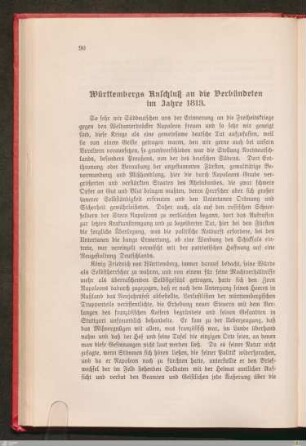 Württembergs Anschluß an die Verbündeten im Jahre 1813