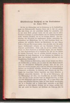 Württembergs Anschluß an die Verbündeten im Jahre 1813
