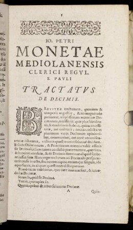 Tractatus De Decimis
