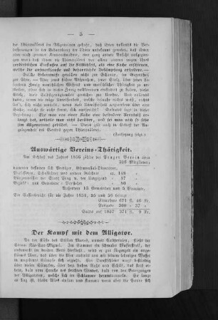 Auswärtige Vereins=Thätigkeit.