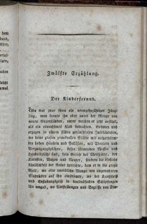 Zwölfte Erzählung. Der Kinderfreund