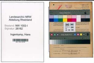 Entnazifizierung Hans Ingenkamp, geb. 29.03.1908 (Kaufm.Angestellter)