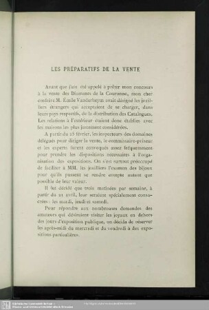 Les Préparatifs De La Vente