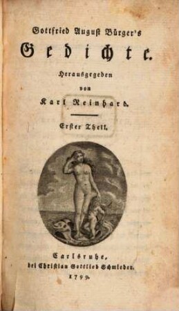Gottfried August Bürger's Gedichte. 1