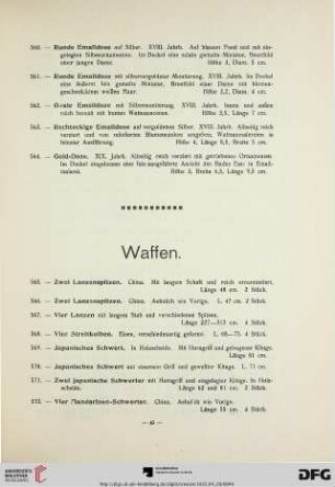 Waffen (Nr.565-583)