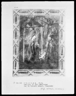 Lektionar für Kloster Weihenstephan angefertigt — Geburt Christi, Folio 2verso