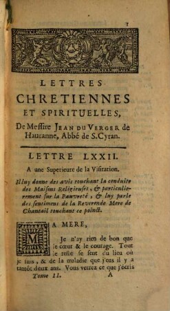 Oeuvres Chretiennes Et Spirituelles De Messire Jean Du Verger De Hauranne, Abbé De S. Cyran, 2