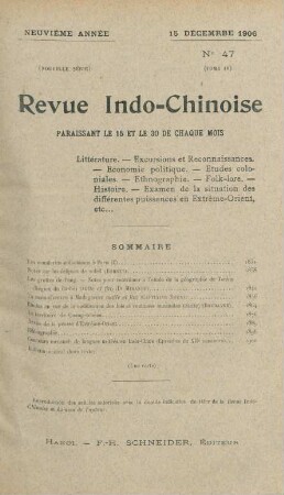 15 Décembre 1906. No. 47
