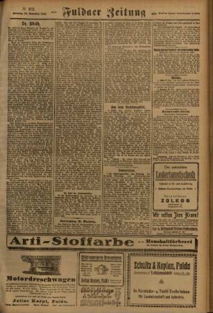 Zweite Ausgabe vom Sonntag, den 26. November 1922.