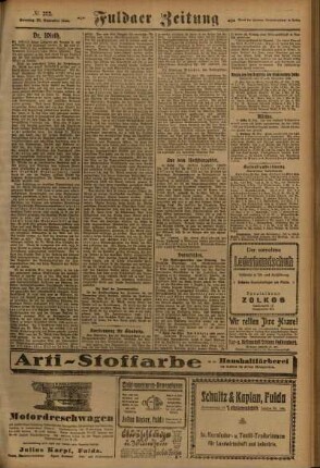 Zweite Ausgabe vom Sonntag, den 26. November 1922.